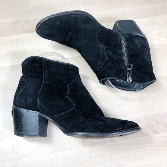 Zadig & Voltaire Molly Suede Zip Booties - Picture 3 of 9